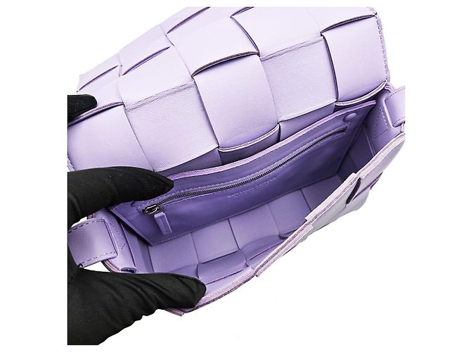 Bottega Veneta Borsa a tracolla Cassette in intreccio Intrecciato viola Porpora - vista 9
