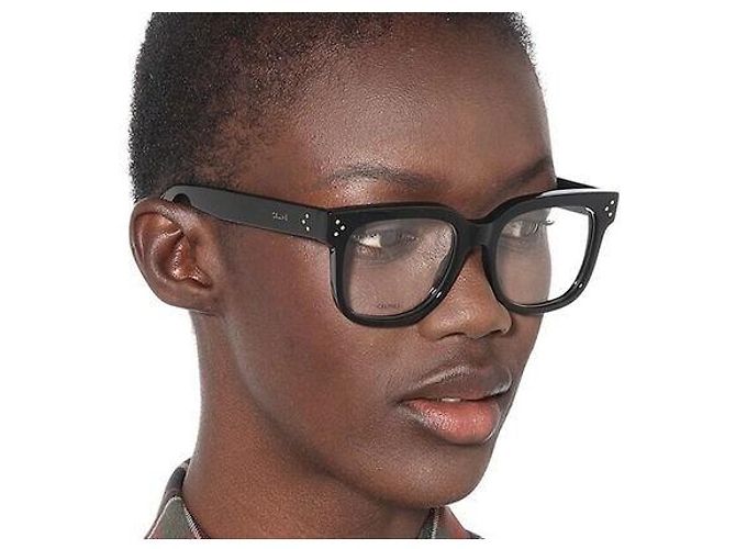 Céline Gafas cuadradas oversized en acetato carey Asian Fit Roja - vista 3