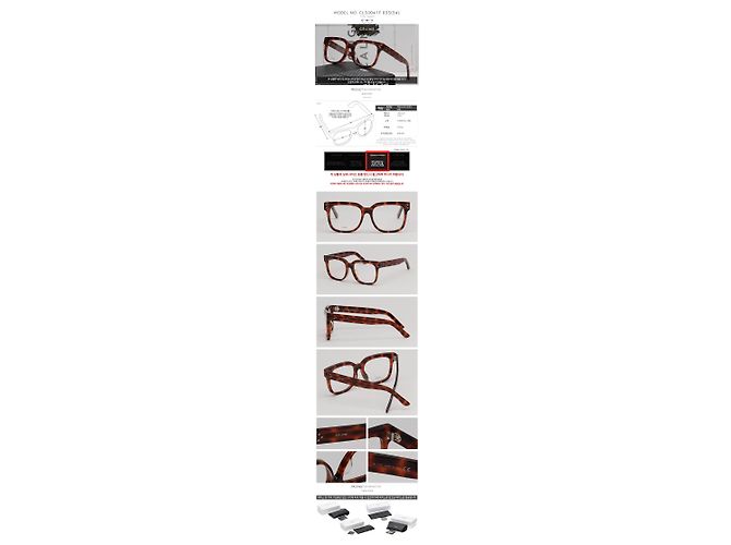 Céline Gafas cuadradas oversized en acetato carey Asian Fit Roja - vista 4