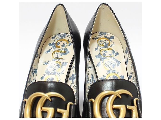 Gucci Décolleté Black GG Marmont Nero - vista 11
