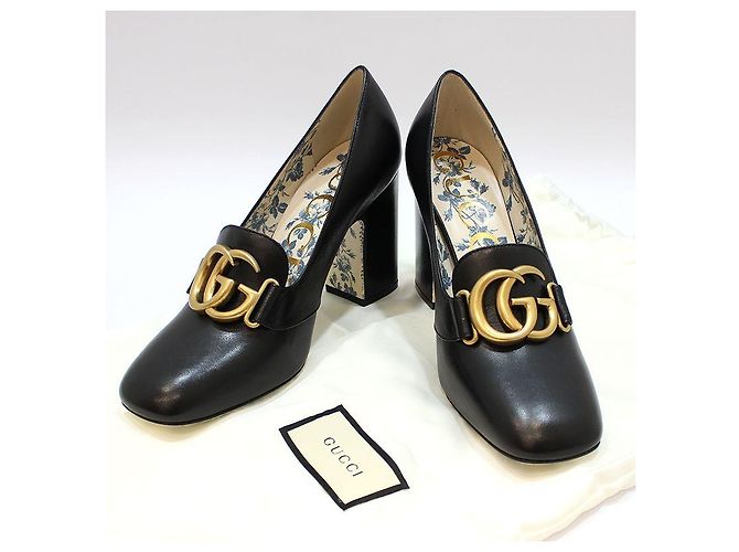 Gucci Décolleté Black GG Marmont Nero - vista 2