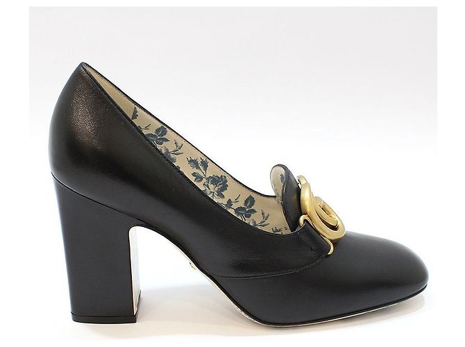 Gucci Décolleté Black GG Marmont Nero - vista 4