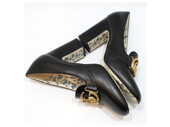 Gucci Décolleté Black GG Marmont Nero - vista 9