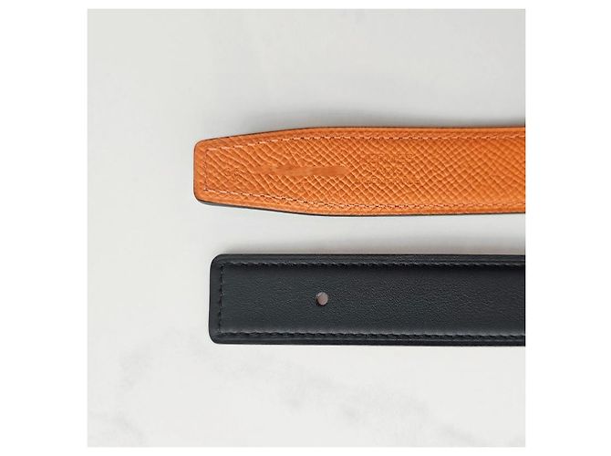 Hermès Reversibler Damen Ledergürtel Mini Constance Noir Orange Braun - Ansicht 10