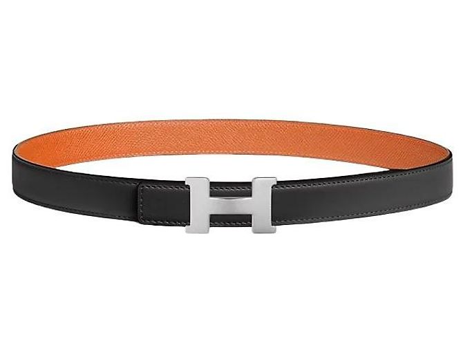 Hermès Reversibler Damen Ledergürtel Mini Constance Noir Orange Braun - Ansicht 2