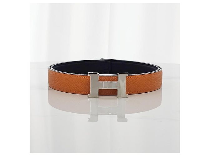 Hermès Reversibler Damen Ledergürtel Mini Constance Noir Orange Braun - Ansicht 6