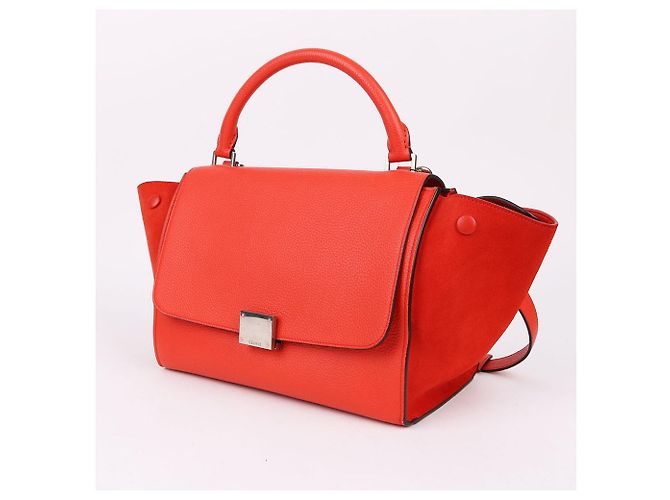 Céline Piccola borsa Trapeze con manico superiore Arancione - vista 4