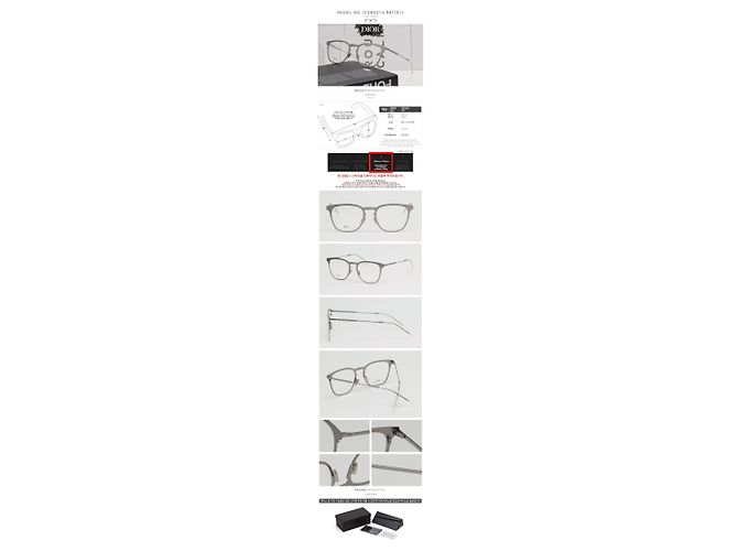 Dior Eyeglass Frame Luxury Matte Silver Lightweight Metal Frame Orange - view 3
