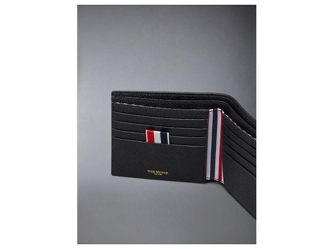 Cartera de cuero Thom Browne Beige Canvas Blanco - vista 10