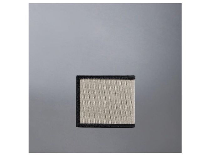 Cartera de cuero Thom Browne Beige Canvas Blanco - vista 3