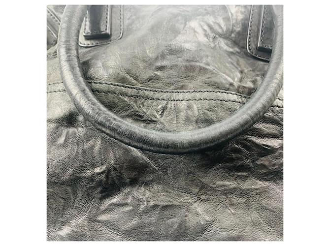 Borsa a tracolla grande nera stropicciata Givenchy Nero - vista 7