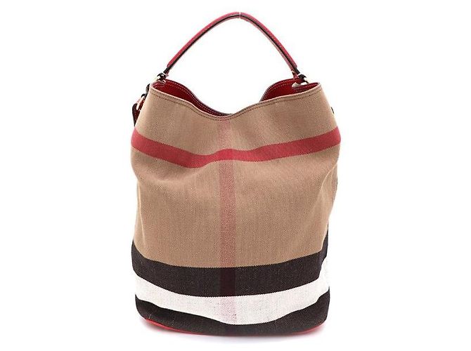 Burberry Borsa Bucket Hobo Tote Sussana e Borsa a Spalla Marrone - vista 3