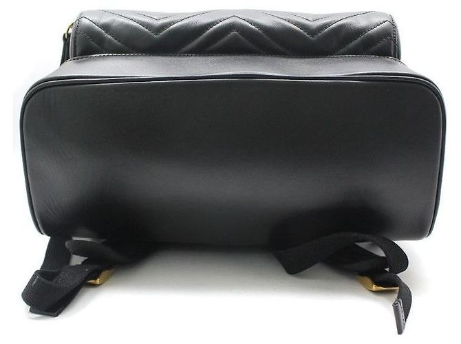 Gucci Zaino Black Matelassé Chevron Marmont Nero - vista 3