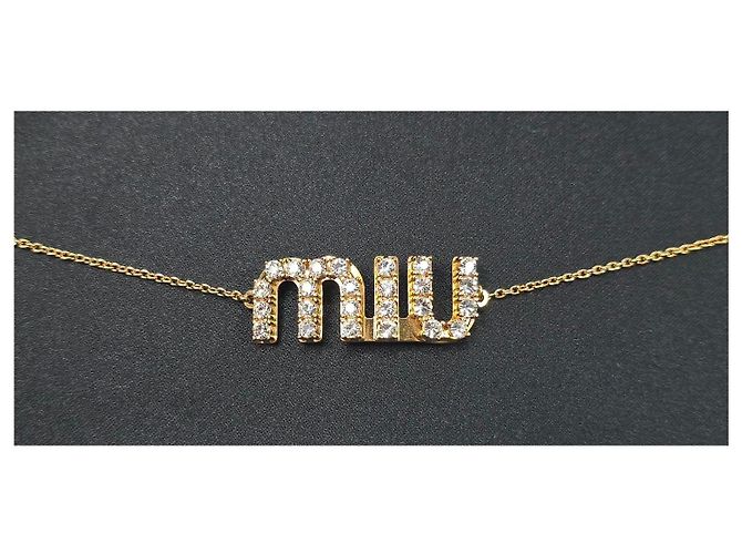 Miu Miu Kristallarmband Golden - Ansicht 2