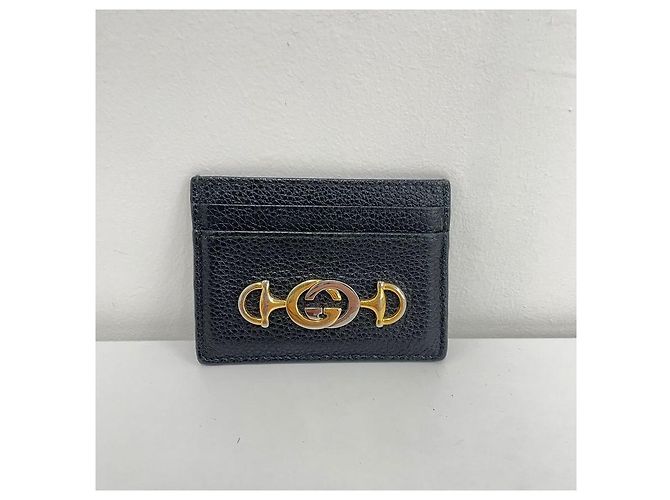 Gucci Jumi Leder Kartenetui Schwarz - Ansicht 2