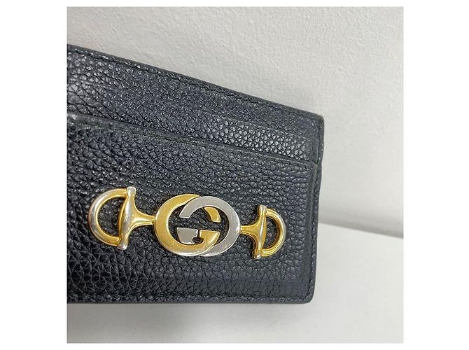 Gucci Jumi Leder Kartenetui Schwarz - Ansicht 3