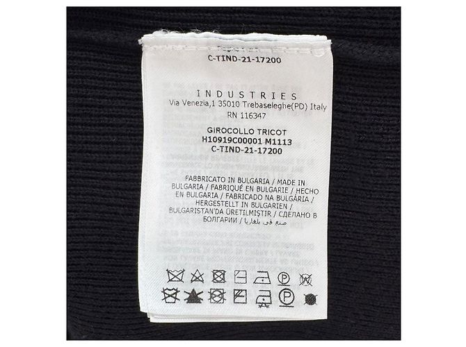 Maglia a maniche lunghe con patch logo Moncler Blu - vista 6