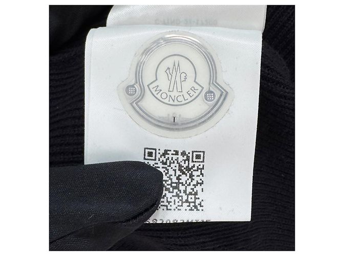Maglia a maniche lunghe con patch logo Moncler Blu - vista 7