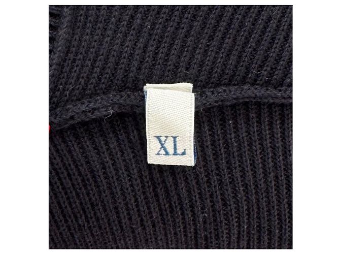 Maglia a maniche lunghe con patch logo Moncler Blu - vista 8