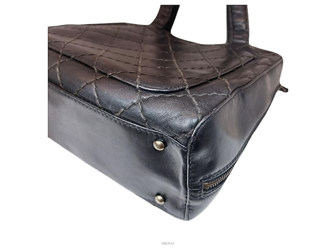 Chanel Wild Stitch Kurzschultertasche oder Tragetasche No. Schwarz - Ansicht 7