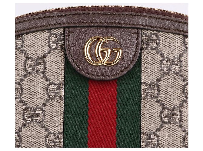 Gucci Piccola borsa a tracolla Ophidia Stripe da donna Marrone - vista 3