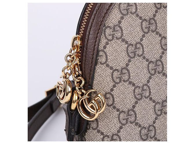 Gucci Piccola borsa a tracolla Ophidia Stripe da donna Marrone - vista 6