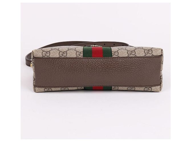 Gucci Piccola borsa a tracolla Ophidia Stripe da donna Marrone - vista 8