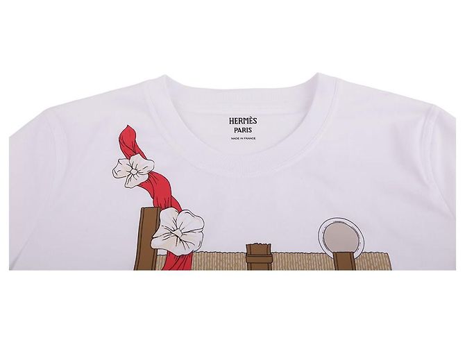 Hermès Camiseta micro estampada para mujer Blanco - vista 10