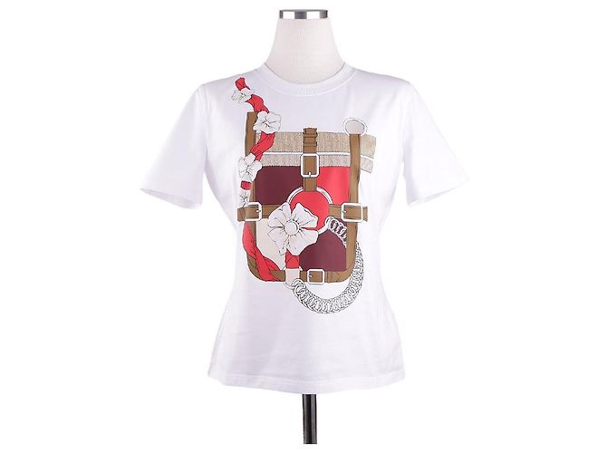 Hermès Camiseta micro estampada para mujer Blanco - vista 12