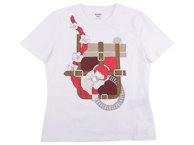 Hermès Camiseta micro estampada para mujer Blanco - vista 9