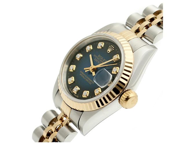 Rolex Reloj Datejust para mujer con esfera azul ombre y engaste de diamantes - vista 13