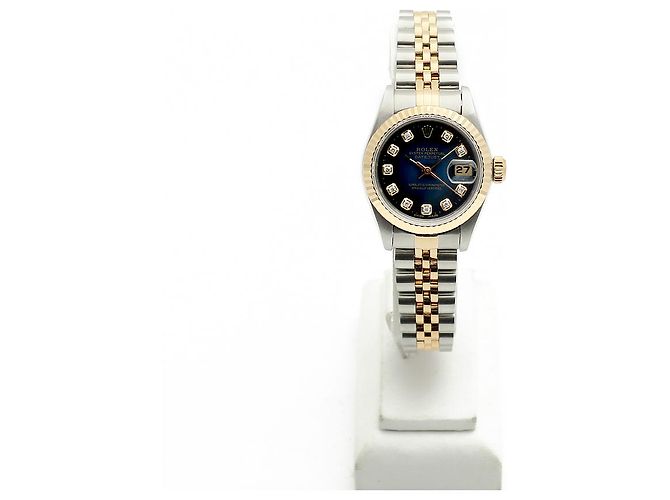 Rolex Reloj Datejust para mujer con esfera azul ombre y engaste de diamantes - vista 15