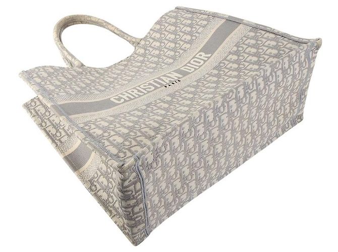 Dior Borsa Tote Book con ricamo Oblique grigio grande Marrone - vista 5