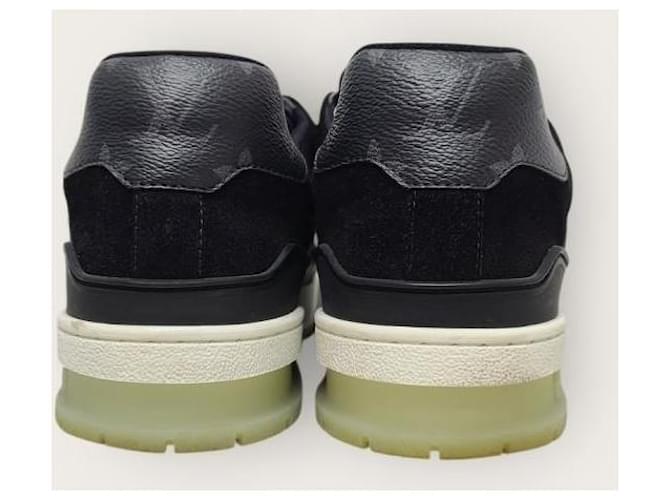 Louis Vuitton Sneakers Trainer Monogram Eclipse Nere Nero - vista 7