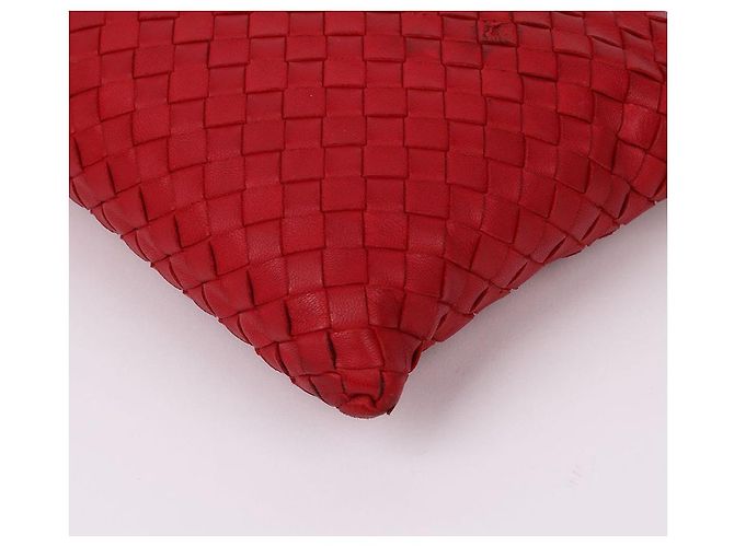 Bottega Veneta Piccola borsa a tracolla in rete rossa con catena Rosso - vista 10