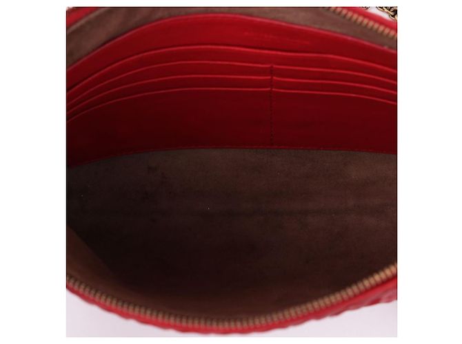 Bottega Veneta Piccola borsa a tracolla in rete rossa con catena Rosso - vista 11