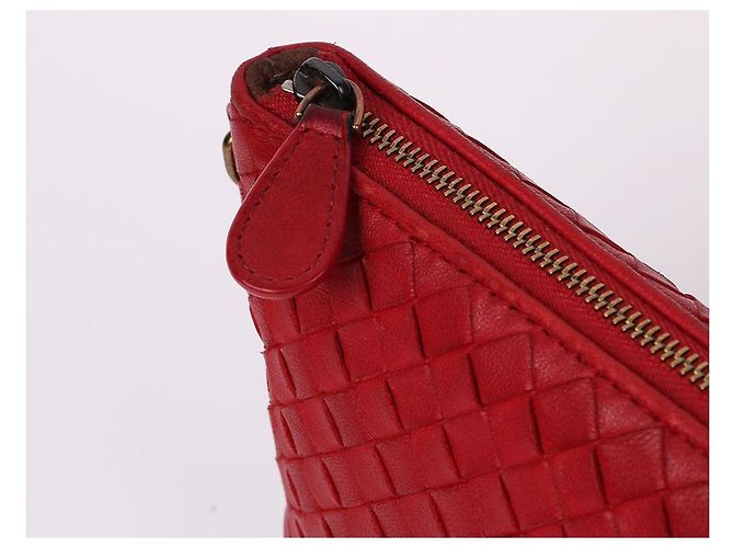 Bottega Veneta Piccola borsa a tracolla in rete rossa con catena Rosso - vista 7