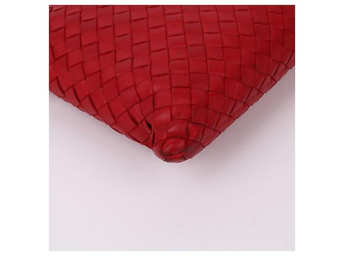 Bottega Veneta Piccola borsa a tracolla in rete rossa con catena Rosso - vista 9