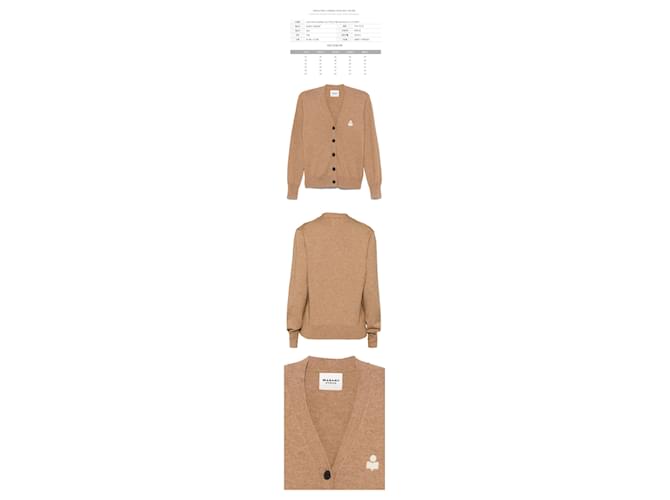 Isabel Marant KARINA Logo Cardigan Camel Braun - Ansicht 2