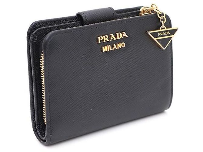 Prada Cartera Saffiano Logo Negra Negro - vista 2