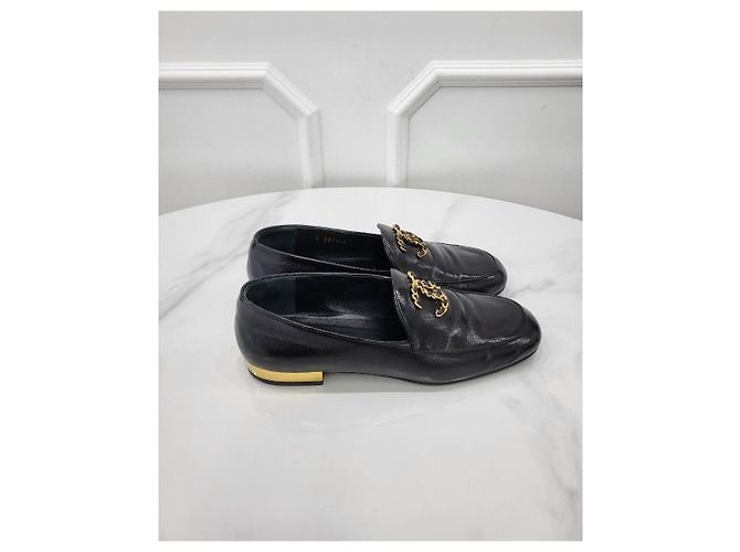 Chanel Glazed Goatskin Chain CC Season Loafer Silvery - view 4
