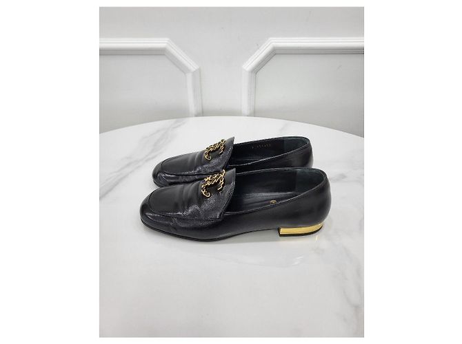 Chanel Glazed Goatskin Chain CC Season Loafer Silvery - view 5