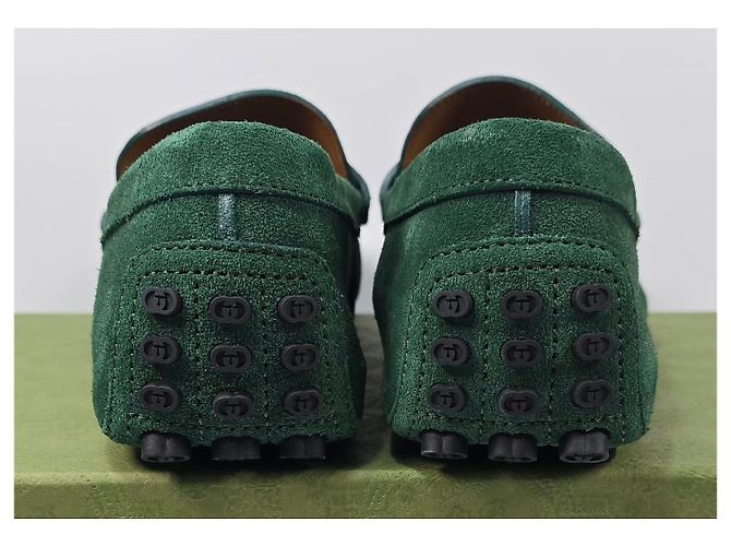 Gucci Mocassino Driver in scamosciato con morsetto Multicolore - vista 5
