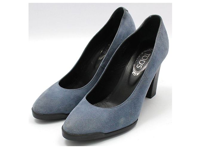 Tod's High Heels aus blauem Wildleder - Ansicht 2