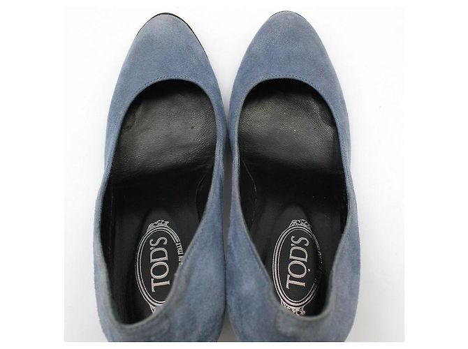 Tod's High Heels aus blauem Wildleder - Ansicht 8