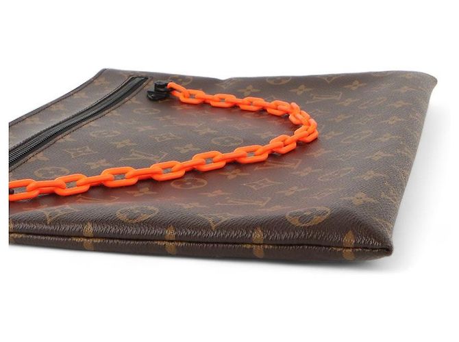 Louis Vuitton Monogram Virgil Abloh Chain Clutch Schwarz - Ansicht 5