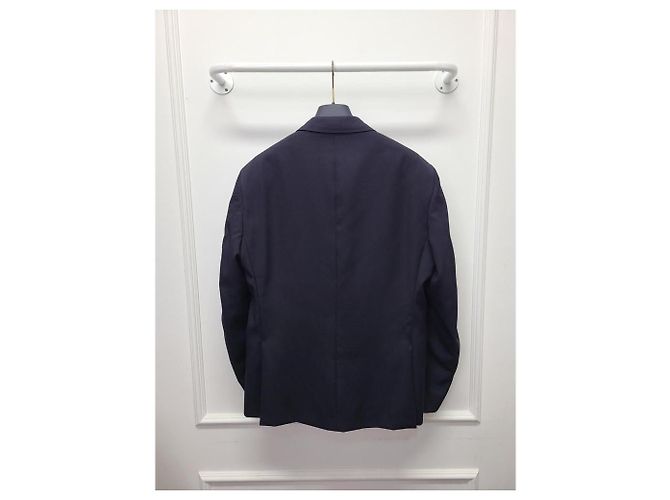 Louis Vuitton Giacca Poncho in lana nera con ricamo firma Nero - vista 5