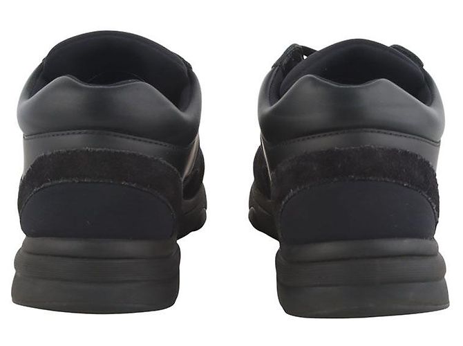 Chanel Sneakers Cruise in pelle nera e scamosciata con logo CC Nero - vista 6