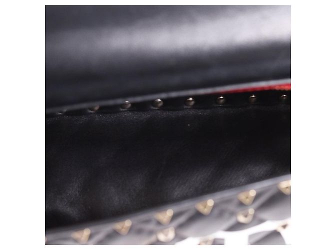 Valentino Borsa a tracolla Rockstud VLTN Logo Black Chain Nero - vista 12