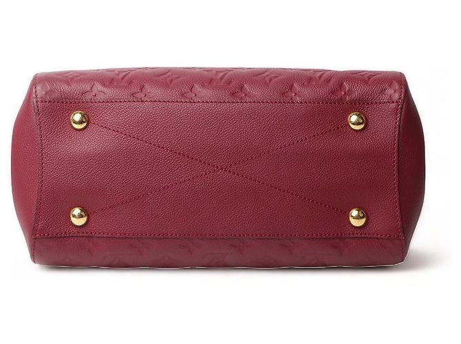 Louis Vuitton Borsa a tracolla Monogram Empreinte Montaigne MM Rosso - vista 6